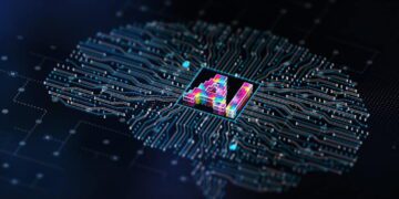 طرحی مفهومی و آیندهنگر ما مرکزیت AI درون شبکهای از ارتباطات مغز