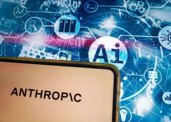 نمایی از لوگوی شرکت Anthropic AI