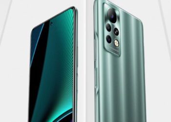 تصویری از نمای جلویی و عقب گوشی اینفینیکس نوت ۱۱