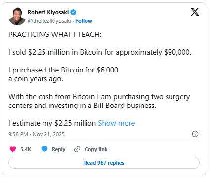 فروش ۲.۲۵ میلیون دلار بیت‌کوین در قیمت ۹۰ هزار دلار