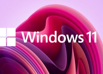 نمایی متفاوت از لوگوی ویندوز با پسزمینه سرخابی