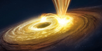 مشاهده فوران یک سیاهچاله ابرجرم