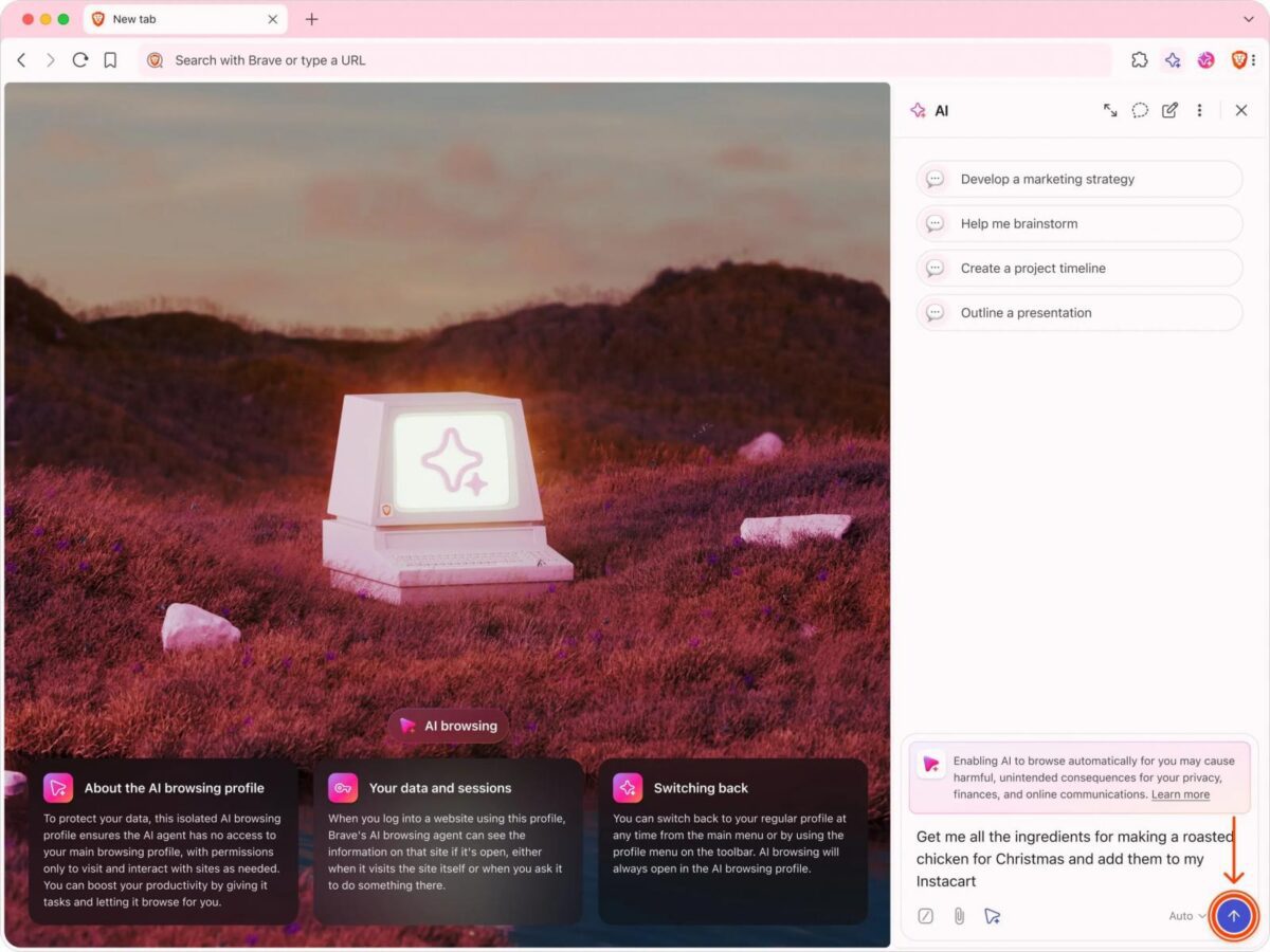 دستیار هوش مصنوعی مرورگر Brave معرفی شد