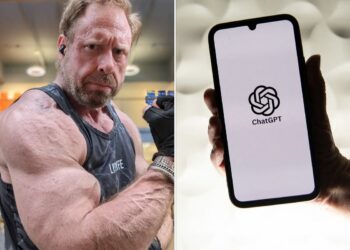 صویر ترکیبی از یک مرد و گوشی موبایل با لوگوی ChatGPT، مرتبط با پرونده قضایی علیه هوش مصنوعی.