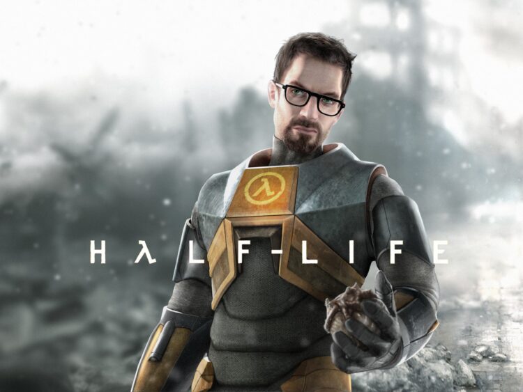 پوستر هنری بازی هف-لایف (Half-Life) با تصویر گوردون فریمن.