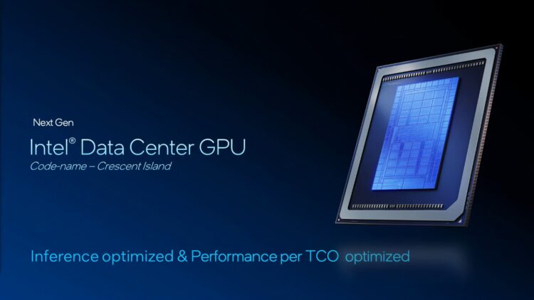 رندر گرافیکی تراشه نسل بعدی دیتاسنتر اینتل با نام رمز Crescent Island.