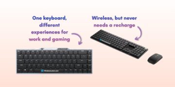 معرفی کیبورد و ماوس بی‌سیم لنوو با قابلیت شارژ خودکار از طریق نور محیط.