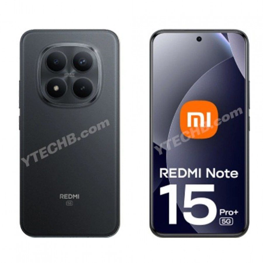 گوشی ردمی نوت ۱۵ پرو پلاس (Redmi Note 15 Pro+) نسخه مشکی مات با ماژول دوربین بزرگ.
