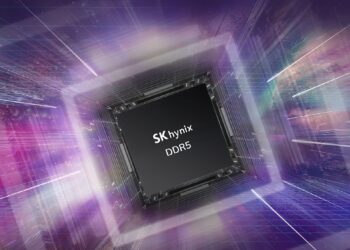 تصویر گرافیکی و تبلیغاتی چیپ حافظه DDR5 شرکت SK hynix
