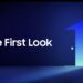 عنوان "The First Look" با یک در آبی نورانی به شکل عدد "۱".