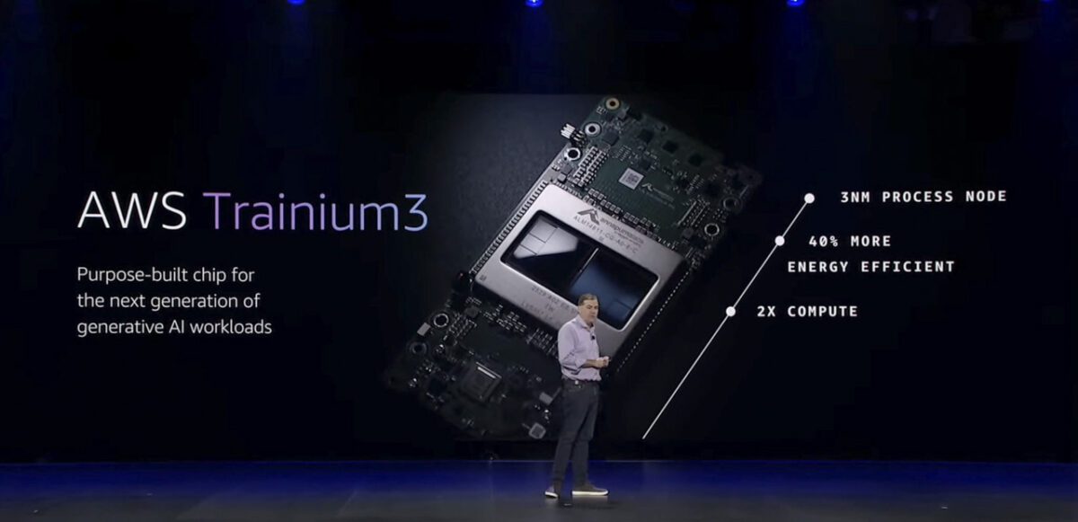 رونمایی AWS Trainium3 روی صحنه