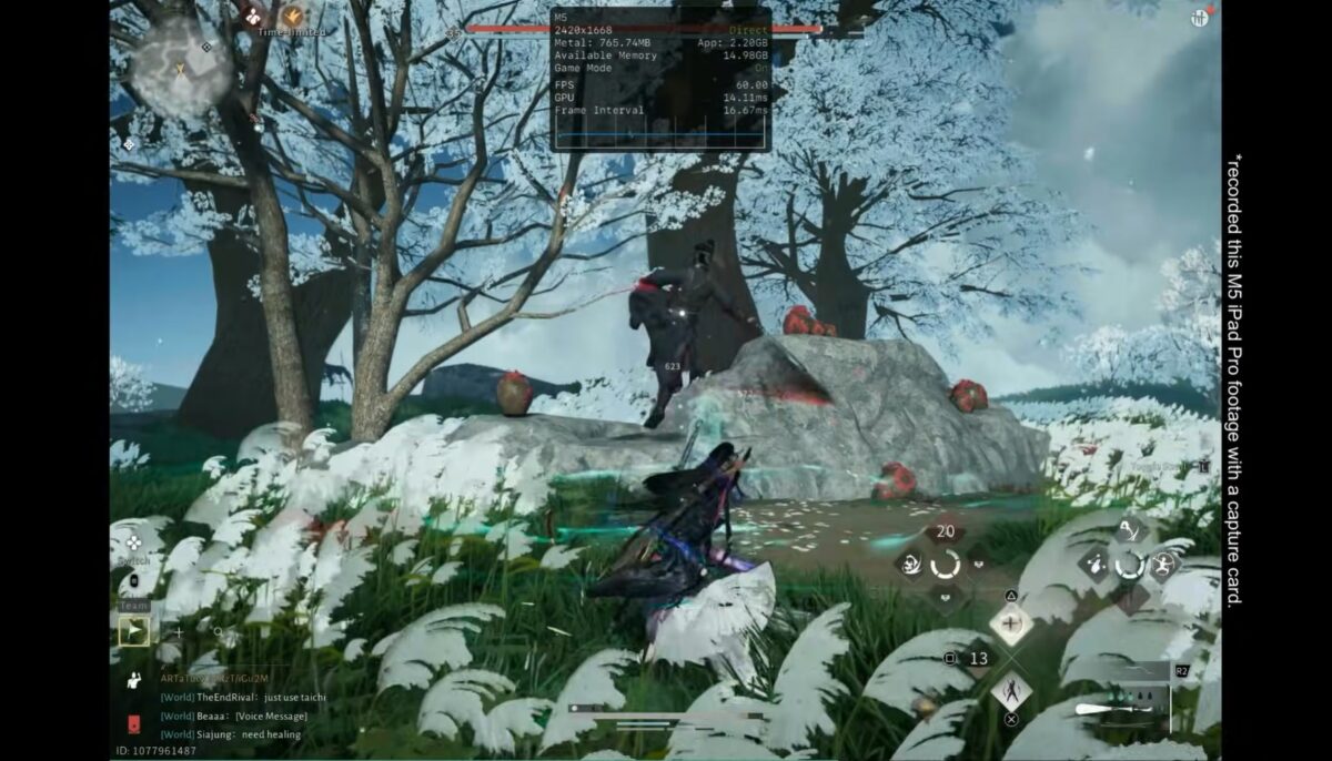 اجرای Where Winds Meet روی آیپد پرو