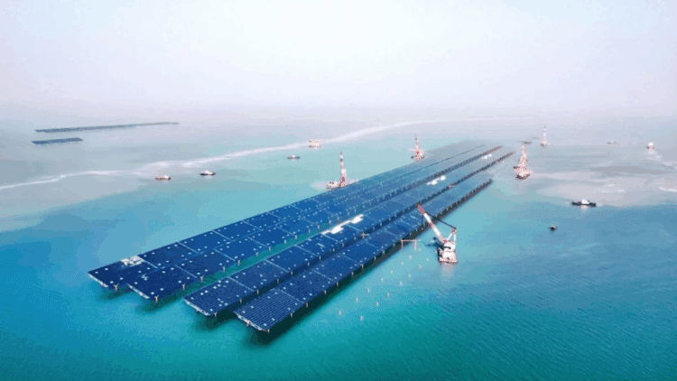 بزرگ‌ترین نیروگاه خورشیدی فراساحلی در چین راه‌اندازی شد