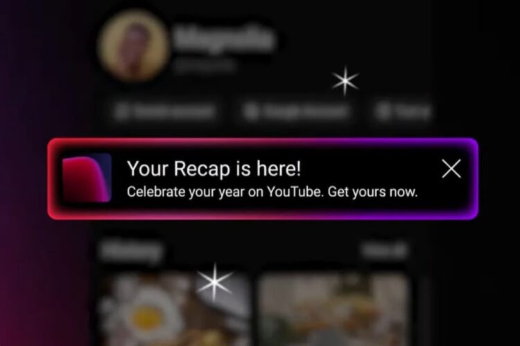 بنر اعلان انتشار خلاصه عملکرد سالانه (Recap) یوتیوب در سال ۲۰۲۵.