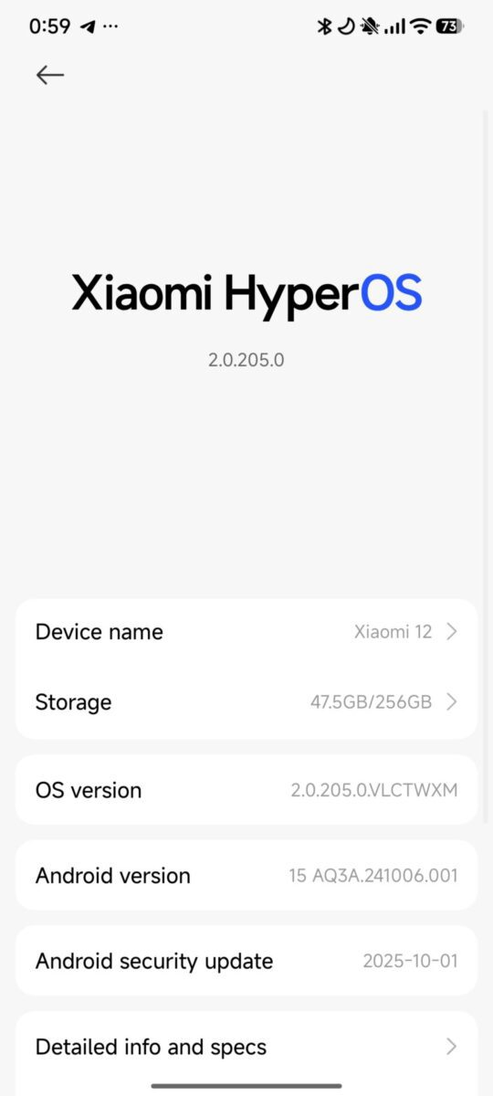صفحات تنظیمات گوشی با رام تایوان شیائومی