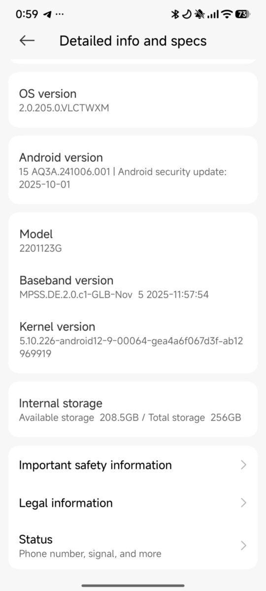 صفحات تنظیمات گوشی با رام تایوان شیائومی