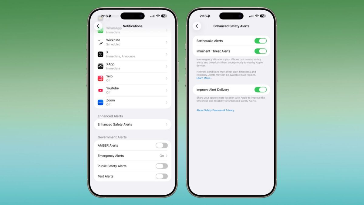 هشدارهای ایمنی پیشرفته