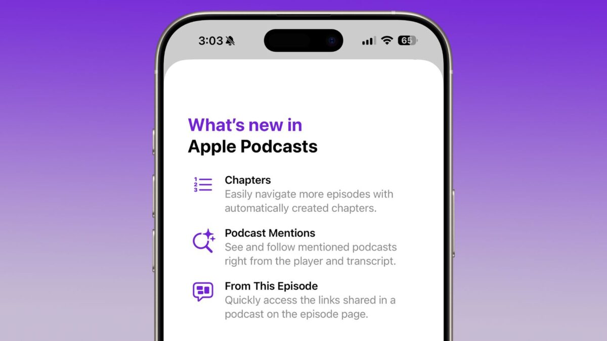 اپلیکیشن Podcasts در بهروزرسانی iOS 26.2