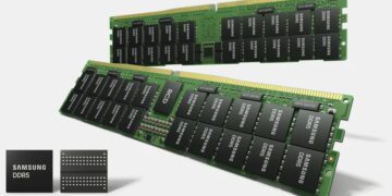 تصویری از دو تراشه رم کامپیوتر