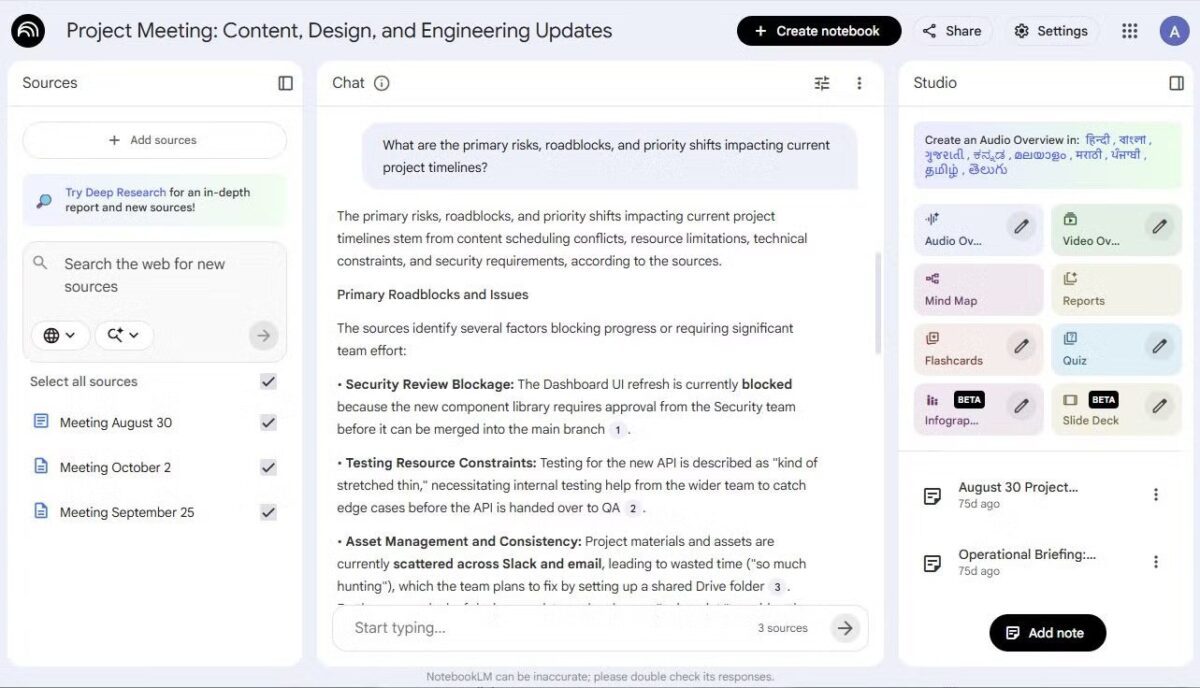 ساده‌سازی همکاری تیمی با ابزار هوش مصنوعی NotebookLM