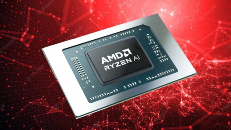 تصویر گرافیکی پردازنده AMD Ryzen AI 400 Series با نام رمز Gorgon Point، نمایش معماری APU و تمرکز بر پردازش هوش مصنوعی در لپ تاپ های نسل آینده