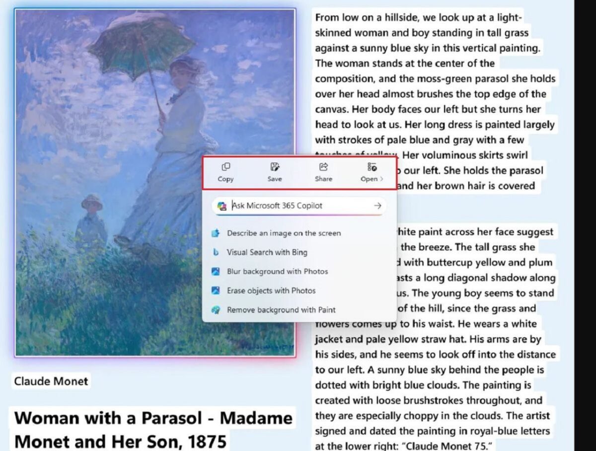 منوی جدید Click to Do روی Copilot+ PCs