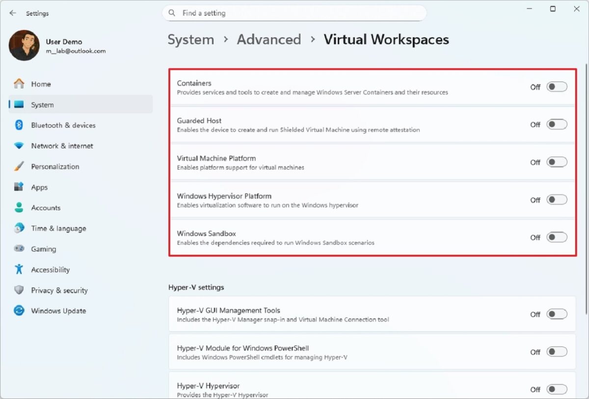 تنظیمات پیشرفته با Virtual Workspaces