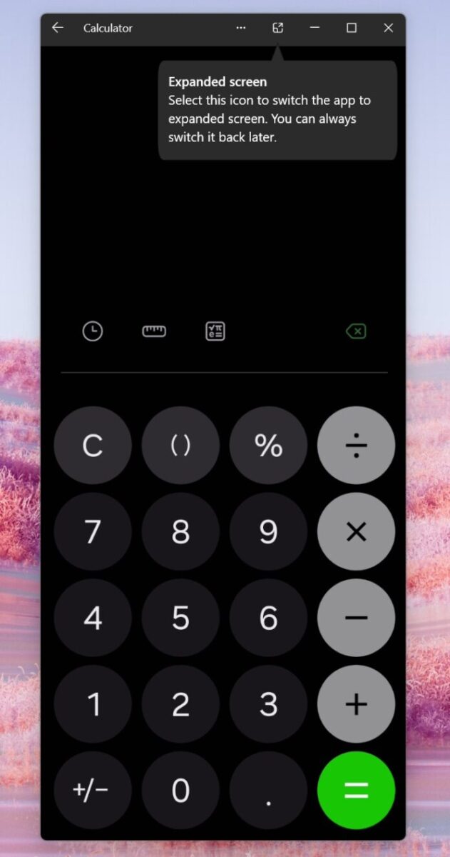 بنر معرفی ویژگی جدید مشاهده اپلیکیشن‌ها در حالت Expanded (گسترده) در برنامه Phone Link.