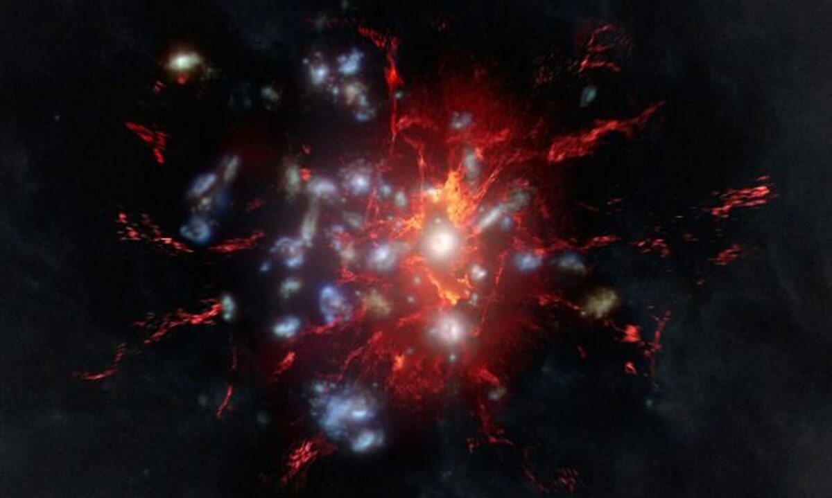 یک خوشه کهکشانی غول‌پیکر به نام SPT2349-56 کشف شد