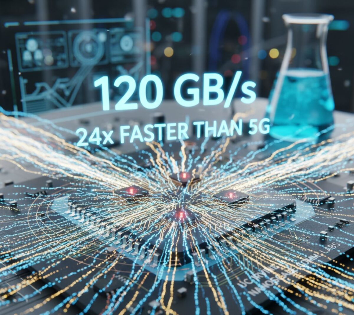 ساخت تراشه جدیدی که سرعت انتقال داده را ۲۴ برابر می کند