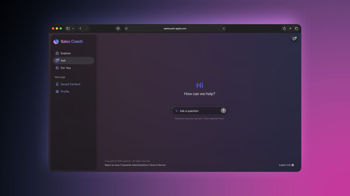 کارکنان فروش اپل با اپلیکیشن Sales Coach آموزش می بینند