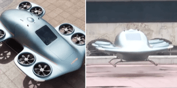 چین از اولین eVTOL مشابه «بشقاب‌پرنده» رونمایی کرد