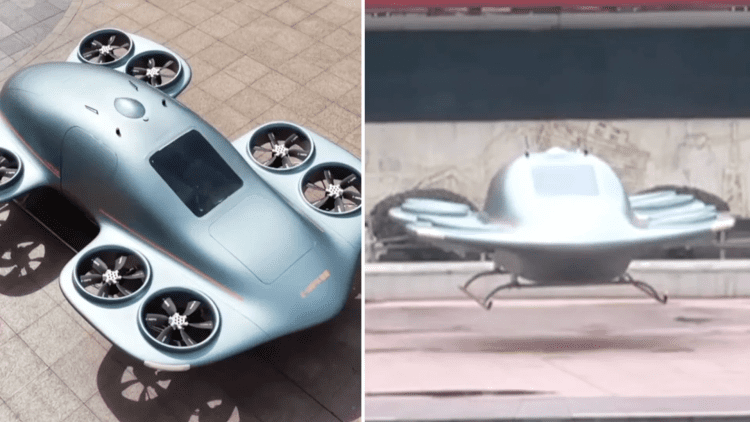 چین از اولین eVTOL مشابه «بشقاب‌پرنده» رونمایی کرد