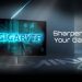 پوستر تبلیغاتی مانیتور گیمینگ Gigabyte GO27Q24G با شعار "Sharpen Up Your Game".