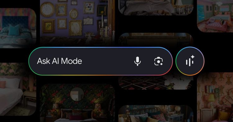 اسکرین‌شات از محیط Google AI Mode که پاسخ‌های هوش مصنوعی درباره ورزش کرلینگ را همراه با لینک‌های منبع و کارت‌های اطلاعاتی کناری نمایش می‌دهد.