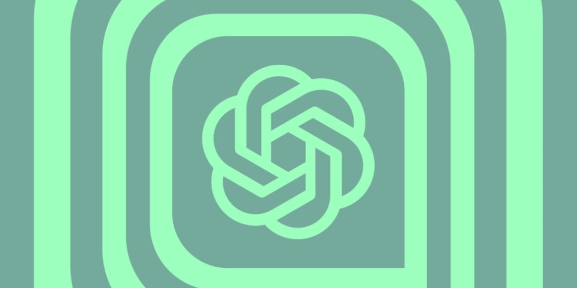 لوگوی OpenAI با طراحی مینیمال به رنگ سبز، نمایش هویت بصری OpenAI و فناوری هوش مصنوعی