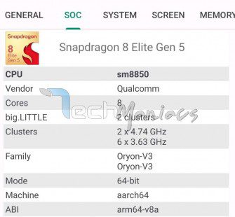 Snapdragon 8 Elite Gen 5
