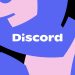 پسزمینه هنری اپلیکیشن Discord؛ لوگوی سفید بر روی ترکیب رنگی آبی و صورتی، نمایانگر ارتباط پویا و جامعههای آنلاین در Discord