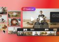 نمای رابط کاربری Adobe Firefly Quick Cut برای ویرایش خودکار ویدیو، شامل تایملاین، کلیپهای چندگانه و پیشنمایش ساخت ویدیوی آموزشی آشپزی