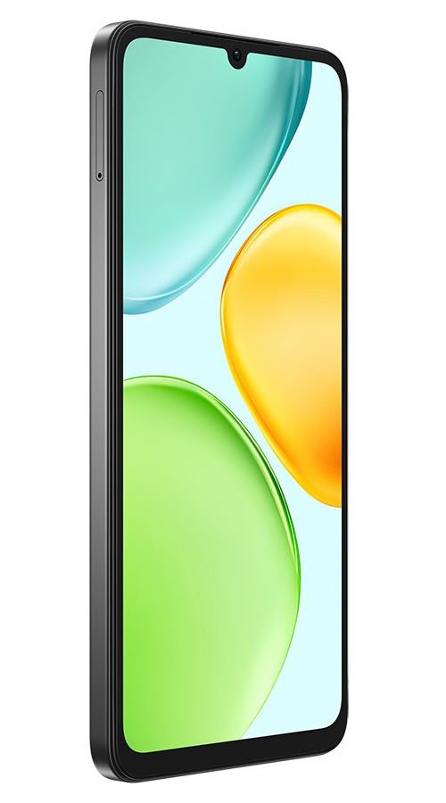 نمای نزدیک از پنل جلویی و نمایشگر گوشی آنر با بریدگی قطره‌ای دوربین سلفی.