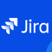 لوگوی Jira از شرکت Atlassian روی پسزمینه آبی با طراحی مینیمال، مرتبط با مدیریت پروژه، رهگیری باگ و توسعه نرمافزار