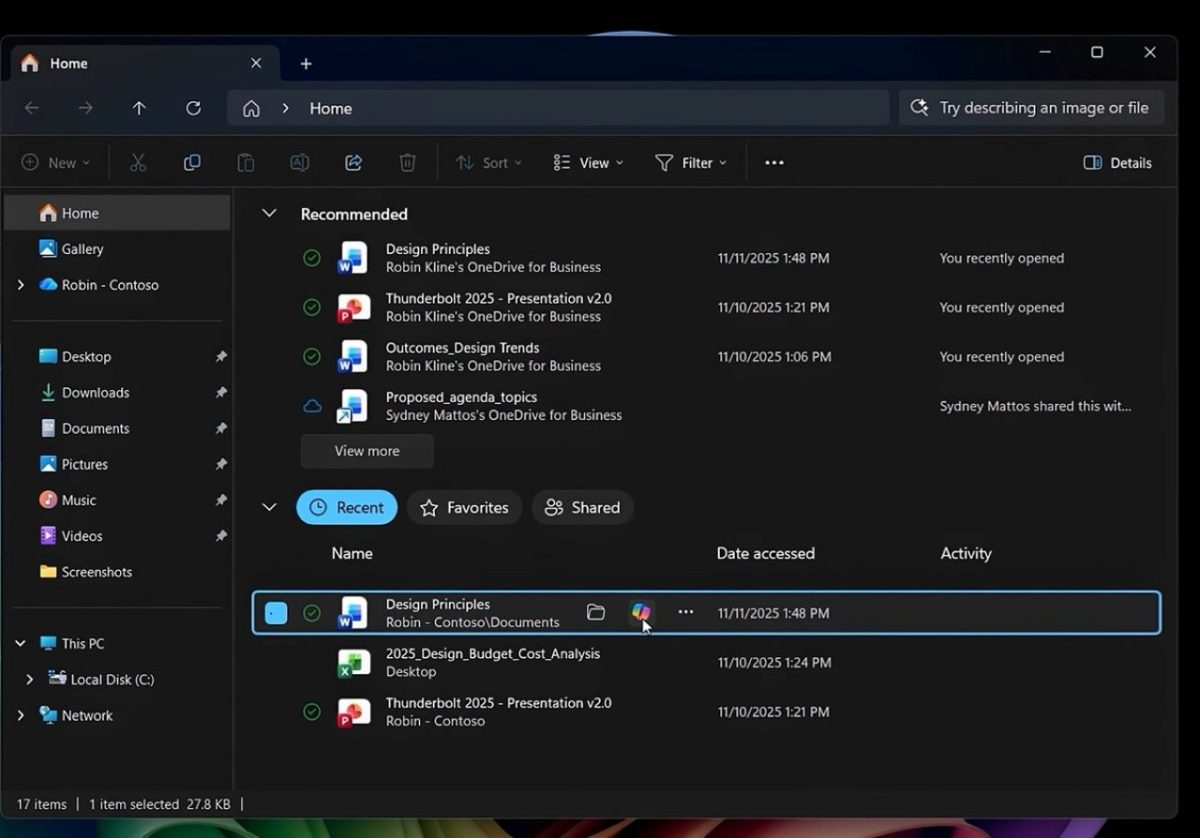 یکپارچه‌سازی هوش مصنوعی در نوار وظیه