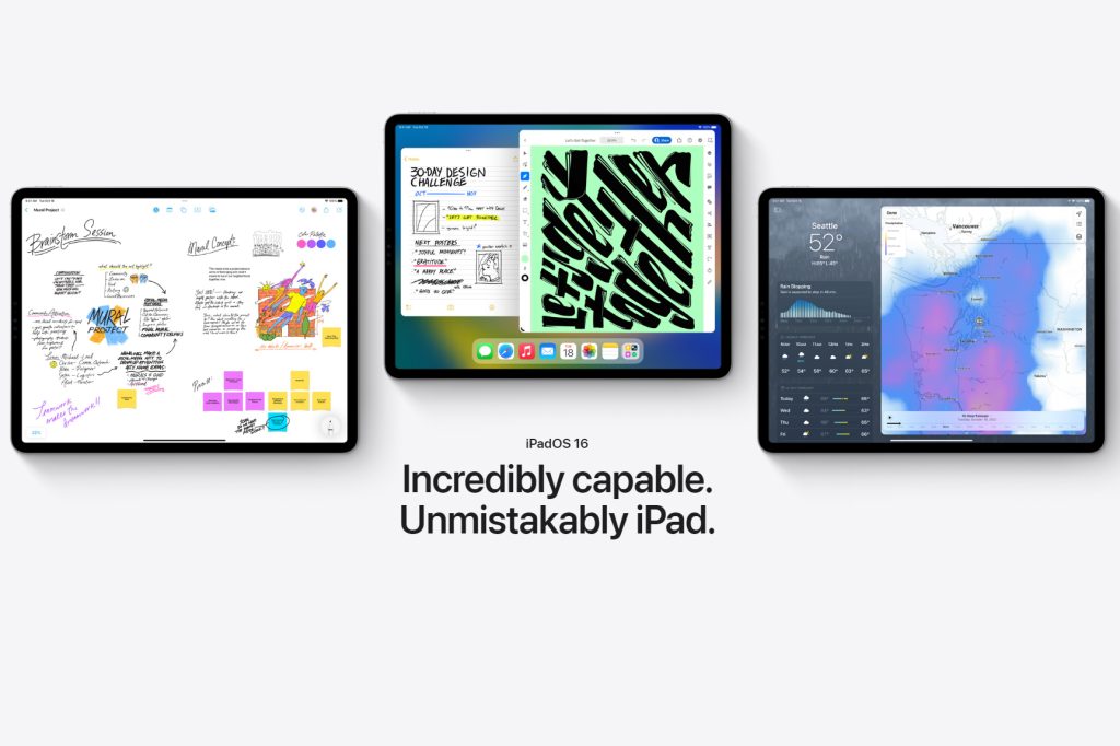 اپل اعلام کرد iPadOS 16را برای به‌روزرسانی نرم‌افزار به‌صورت رایگان برای همه مدل های  iPad سازگار در دسترس قرار داده است .