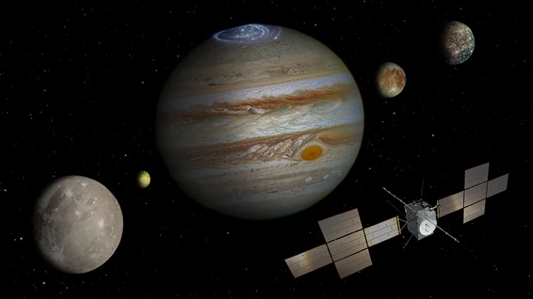 ماموریت کاوشگر قمرهای یخی مشتری (تصویر) سیاره و قمرهای آن گانیمد، اروپا و کالیستو را مطالعه خواهد کرد.