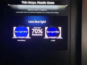شرکت سامسونگ در جدیدترین محصول خود یک پنل OLED جدید برای رایانه های شخصی قابل حمل با 70 درصد کاهش نور آبی مضر را به نمایش گذاشت.