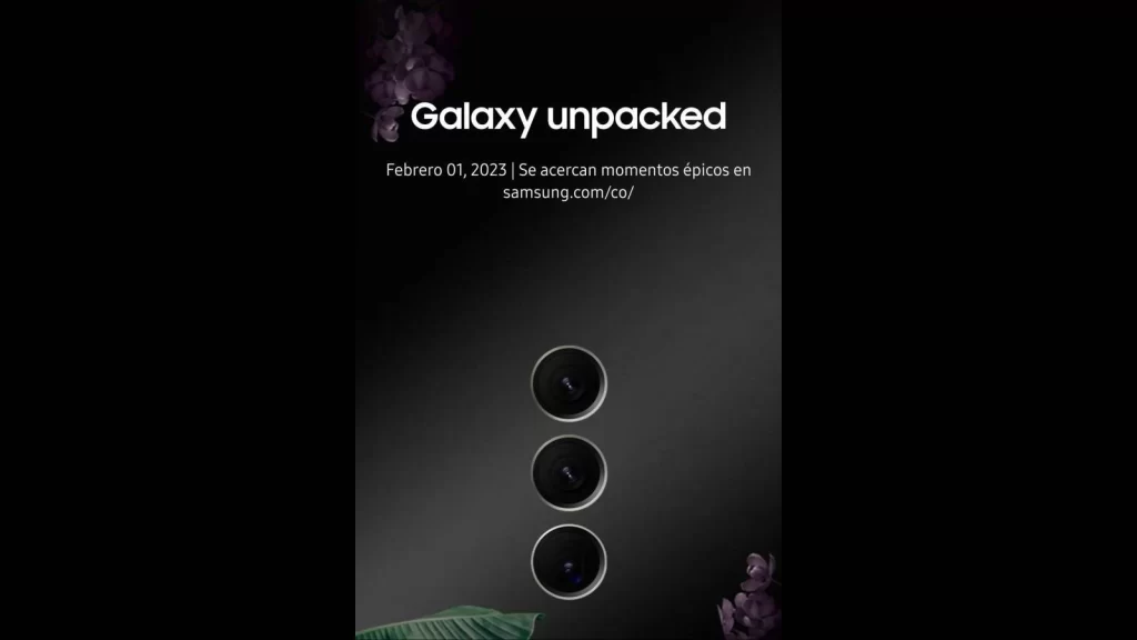 بر اساس تصاویر منتشر‌شده توسط Ice Universe به نظر می رسد سامسونگ در تاریخ یک فوریه سری جدید گوشی های گلکسی  S23 خود را معرفی خواهد کرد.