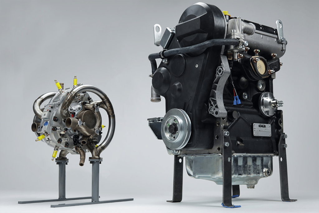 موتور دو زمانه سوپرشارژر XTS-210 که با مایع خنک می شود، 5 برابر قدرت و 3 برابر گشتاور بیشتری نسبت به یک موتور دیزلی معمولی دارد.