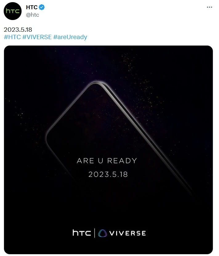 صاویری از گوشی جدید HTC با نام  U23 Pro 5G لو رفته است و حالا HTC در توییتی این را تایید می‌کند که این دستگاه در تاریخ ۱۸ ماه می (28 اردیبهشت) معرفی خواهد شد.