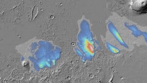 نقشه یخ مشکوک در استوای مریخ
