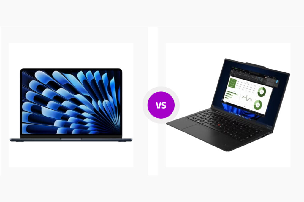مقایسه مک بوک ایر M3 با ThinkPad X1 Carbon نسل ۱۲ لنوو